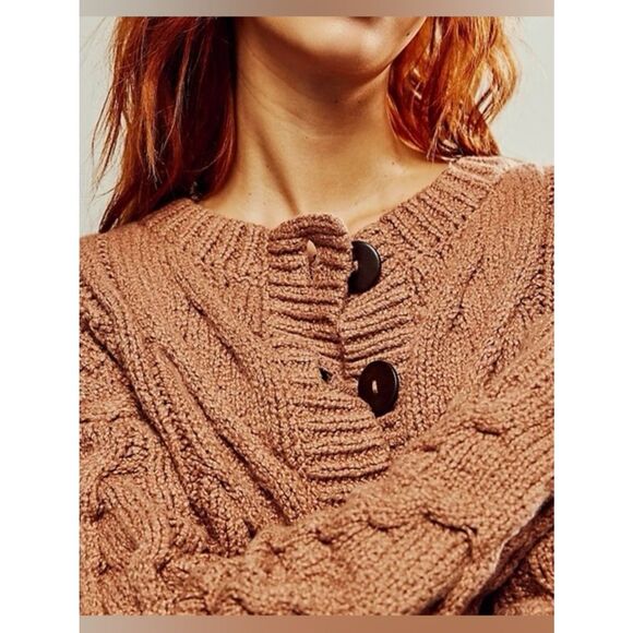 Free People Sweaters - Free People Bonfire Cable Knit Cardigan Women's Sweater - Size Small